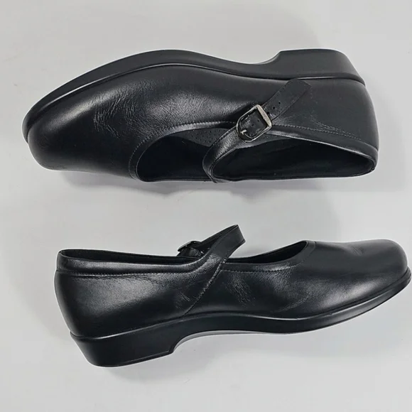 SAS Tripad Comfort Maria Leather Black Buckle Strap Round Toe Mary Jane Flat - Picture 9 of 16